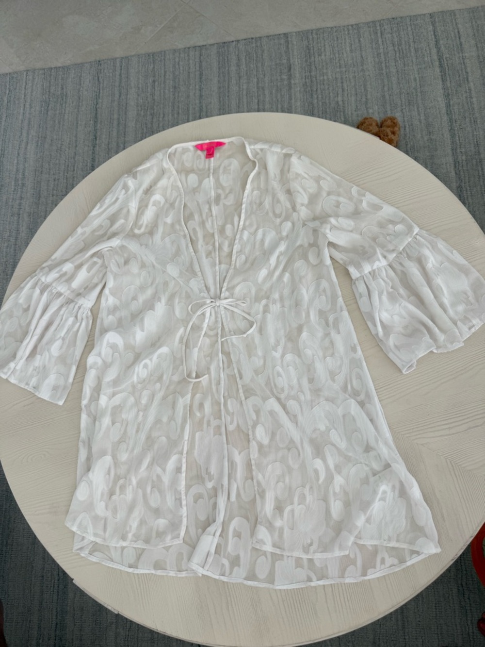 GUC Lilly Pulitzer White Sheer Swim Coverup